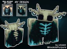 an image of some pixelated items in the style of minecrafts paper art work