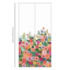 a card with an image of flowers on the front and back of it, which is cut