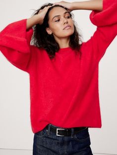 Women's Clothing - Shop New Arrivals | Banana Republic Flare Sleeve Sweater, Support Local Farmers, Cashmere Yarn, Holiday Party Outfit, Banana Republic Sweater, Women's Sweaters, Festival Dress, Natural Resources, Sweater Sleeves