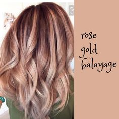 Rose Gold Hair Color Blonde Highlights, Bronze Hair