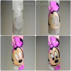 Nails University. Ногти и Маникюр пошагово. Nail Art Dessin, Mickey Mouse Nails, Designs For Short Nails, Animal Nail Art, Nail Drawing