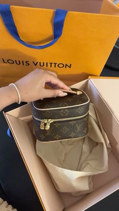 #louisvuittonhandbags #louisvuitton #nicenano #nano #nice #bag #designerbag Nice Mini Lv, Louis Vuitton Nice Mini, Louis Vuitton Vanity Bag, Lv Vanity Bag, Bahama Trip, Prada Galleria Bag, Purse Essentials