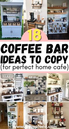 Coffee Bar Ideas, Coffee bar station Coffee Corner Kitchen, Coffee Bar At Home, Bar At Home, Coffee Counter, Coffee Bar Station, Street Coffee