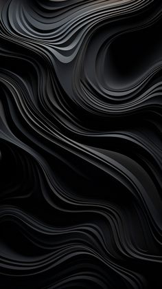 an abstract black background with wavy lines