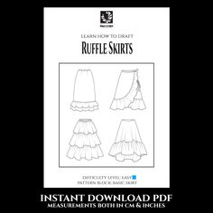 the pattern for ruffle skirts