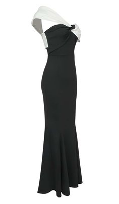 Make a Showstopping Entrance in This Dramatic Black Maxi Dress With an Asymmetric Off-The-Shoulder Ruffle Neckline. The Breezy Chiffon Skirt Sways Hypnotically as You Dance, While the Slim Bodice Hugs Your Shape. Accentuate the Waist With a Belt. Step Into the Spotlight and Let This Bold Maxi Dress Do the Talking Wherever You Go. Fitted bodice and fluted hem Fabric twist at bodice Internal corset Zip fastening at side Fully lined bodice Skirt unlined Main Fabric: 97% Viscose, 3% Elastane Contras Evening Dresses Midi, New Look Dresses, Satin Corset Dress, Plunge Mini Dress, Romper And Jacket, Chiffon Skirt, Black Maxi, Ruched Dress, Corset Dress