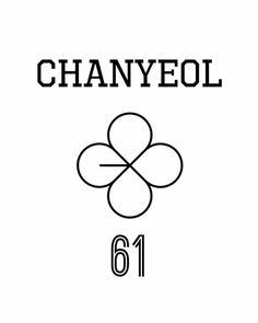 the logo for chanyeol's 61th anniversary album, which features four clovers