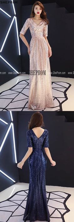 Elegant vneck sequined long formal dress with sleeves adl059. Click to shop now. Free stable shipping world-wide! Sequin V-neck Evening Dress For Party Season, Formal V-neck Evening Dress With Sequins, V-neck Sequin Maxi Dress For Party Season, Sequin V-neck Maxi Dress For Party Season, Sequin V-neck Prom Dress, V-neck Sequin Dress With Contrast Sequin For Prom, Formal V-neck Sequin Dress, V-neck Sequin Dress For Banquet, V-neck Sequin Formal Dress