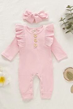 Welcome your little one into the world with this adorable Newborn Knitted Fly Long Sleeve Romper-Headband! Don’t let its sweet style fool you though; this romper is knitted with high-quality materials to keep their delicate skin super comfortable. Stylish and snug! #kidsclothingstore #kidswear #kidsclothing #Sponsored #infant #ad #sponsored Cute Solid Color Spring Onesie, Fall Baby Clothes, Adorable Newborn, Matching Headband, Newborn Headbands, Sweet Style, Girls Rompers, Sleeved Romper