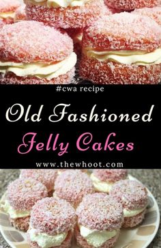 old fashioned jelly cakes with icing and powdered sugar