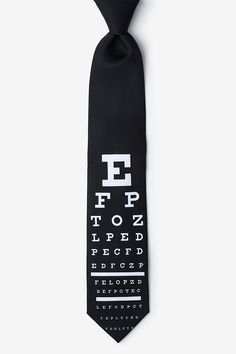 Eye Chart Tie Eye Chart, Best Sunscreens, How To Exfoliate Skin, Tie Accessories, The Alphabet, Ties Mens, The Eye, Necktie, Black Tie