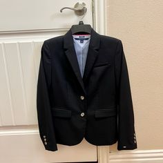 Tommy Hilfiger Blazer Size: 2 Color: Black Classic Fit Brand New Without Tag Tommy Hilfiger Womens Blazer, Suit Jackets, Colored Blazer, Blazer Suit, Tommy Hilfiger, Suit Jacket, Size 2, Jackets & Coats, Jackets For Women