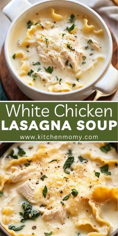 Fall Soups And Stews Crock Pot, Crock Pot Healthy, White Chicken Lasagna Soup, Chicken Lasagna Soup, Fall Soups And Stews, Food With A Twist, Soup Comfort, White Chicken Lasagna, Chicken Tikka Masala Recipes