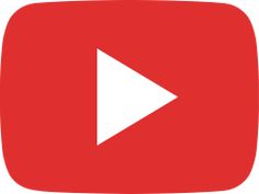 a red and white youtube logo with an arrow pointing to the top right hand corner