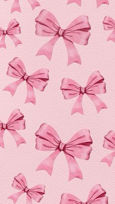 a pink background with large bows on it