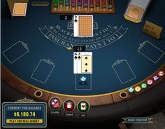 an image of a blackjack casino table