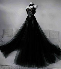 Wedding Dress 2023, Dark Wedding Theme, Long Wedding Dress, Tulle Wedding Gown, Goth Wedding, Fantasy Gowns