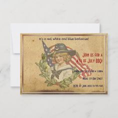 $2.42 | 4th of July Vintage Girl with Flags #independence day, patriotic, vintage, antique, flag, us flag, u.s. flag, american flag, vintage 4th of july invitation, vintage july 4th invitation, 4th of july, july 4th, old flag, vintage flag, star, red, blue, red white blue, veteran, bbq, barbeque, picnic, party, memorial day party Flag American, Vintage Flag, Vintage Girl, Picnic Party, Vintage Girls, Memorial Day