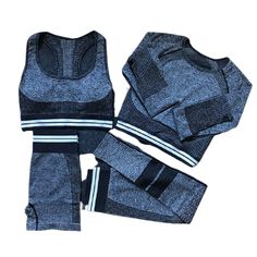 These cute workout clothes for women are perfect to wear to the gym, around the house, running errands, hanging with the girls, watching Netflix (and chilling), and so much more! The black, grey and white detailing highlights any figure, any body type. You'll want to wear these comfy workout clothes for women all around the year. This for women workout is the perfect leggings, sports bra, crop top and shorts set for your gym break between work shifts, after work, or before work! The cute sports Breathable Gray Activewear For Workout, Gray Breathable Workout Activewear, Gray Stretch Activewear Sportswear, Stretch Gray Sportswear Activewear, Gray Stretch Sportswear Activewear, Gray High Stretch Go-dry Activewear, Gray Stretch Activewear In Sporty Style, Gray Stretch Go-dry Activewear, Gray Compression Activewear, Casual Style