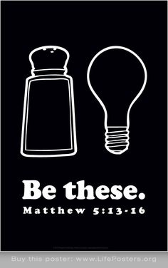 a black and white poster with a light bulb next to the words, be these