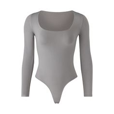 ESSENTIAL LONG SLEEVE SCOOP NECK BODYSUIT - DARK PURPLE | SKIMS Long Sleeve Second-skin Smoothing Bodysuit, Seamless Second-skin Long Sleeve Bodysuit, Chic Seamless Long Sleeve Bodysuit, Chic Long Sleeve Seamless Bodysuit, Scoop Neck Second-skin Leotard, Second-skin Scoop Neck Leotard, Fall Bodysuit With Thumbholes And Minimal Stretch, Smoothing Bodysuit For Loungewear, Second-skin Scoop Neck Shapewear Bodysuit