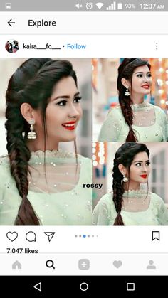 Pattupavada Hairstyles, Sagar Choti Hairstyles, Hair Style For Girls, Ideas Haircut, Bridal Hair Buns, Hair Braid Videos, Long Hair Wedding Styles