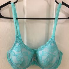 Blue Lace Bra, Victorias Secret Set, Strappy Bralette, Coverage Bras, Floral Bra, Convertible Bra, Nude Bra, Perfect Bra, Metal Lace