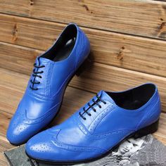 Trendy Men Blue Leather Punk Rock Dress Oxford Shoes Shoe SKU-1100006 Punk Rock Dress, Rock Dress, Oxford Dress Shoes, Oxford Dress, Formal Shoes, Shoe Style, Punk Rock