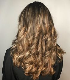 Long Brown Curls With Blonde Balayage Partial Vs Full Highlights, Partial Blonde Highlights, Thick Blonde Hair, Hairstyles Ombre, Full Head Highlights, Blonde Foils, Highlights Hairstyles, Baylage Hair