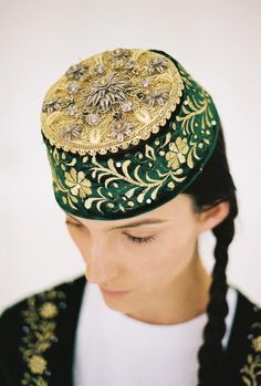 The Sad, Rich, Hopeful History of Crimean Tatar Clothing | Vogue Traditional Sleeve, Russian Culture, Green Velvet Dress, Traditional Costume, Folk Costume, World Cultures, Central Asia, Traditional Clothing, Anthropology