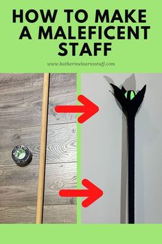 how to make a maleficent staff out of toilet paper and wood with instructions