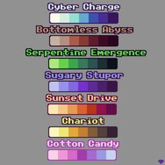 an old computer game with different colors and text on it, including buttons, arrows, and