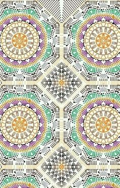 an abstract design with many colors and patterns on it's surface, including circles