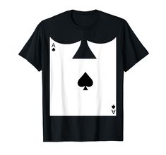 a black and white ace card t - shirt with the ace on it's chest