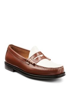 G.h. Bass Larson Easy Weejun Loafers White Round Toe Loafers For Semi-formal Occasions, Classic White Semi-formal Loafers, Classic White Moc Toe Loafers, White Slip-on Dress Shoes For Semi-formal Occasions, Classic White Plain Toe Dress Shoes, Classic White Loafers With Brogue Detailing, Penny Loafers Men, Shoe Inspo, G H