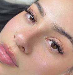 Lash Extentions Maps, Strip Lash Extensions Styles, Lash Extension Almond Eyes, Short Wispy Volume Lash Extensions, Hybrid Lash Extensions Wet Look, Eyelash Extension Inspiration, Clean Girl Lash Extensions, Lashes Small Eyes