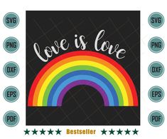 love is love rainbow svg file