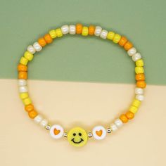 Pulseras Kandi, Small Bead Bracelet, Jewelry For Kids, Diy Beaded Bracelets, Bracelets Beaded, Cute Bracelet, Stone Jewellery