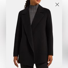 New Never Worn Size Is P, Fits Like A Xs 90% Wool 10% Cashmere Belted Wrap Coat, Garment Manufacturing, Cashmere Jacket, Cashmere Color, Trim Jacket, Open Front Jacket, Collared Coat, Double Breasted Jacket, Double Breasted Coat