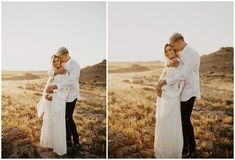 an older couple embracing in the desert on their wedding day, photographed by reno photographers