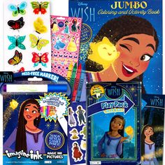 various disney princess stickers and coloring books