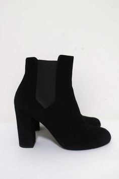 IRO Ankle Boots Eidem Black Suede Size 37 High Heel Chelsea Boots - Pre-loved. Good condition. Wear on toes and heels. A few scuffs on heels. Does NOT come with box or dustbag. Retails for $565! Black Ankle Boots Suede, Luxury Black High Ankle Chelsea Boots, Black Suede Ankle Heeled Boots, Luxury Black Ankle-high Chelsea Boots, Black Suede-lined Ankle Heeled Boots, Black Suede, Chelsea Boots, Chelsea, Ankle Boot