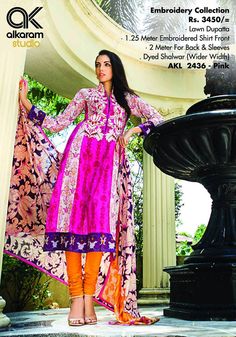 AKL 2436 - Pink Chiffon Dresses, Market Price, Cotton Suits, Summer Suits, Dress Suits, Famous Brands