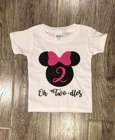 a t - shirt with minnie mouse ears on it that says, oh two - dies