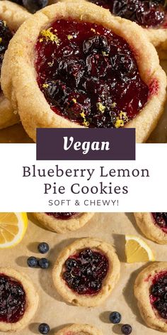 vegan blueberry lemon pie cookies soft and chewy are the perfect treat for summer