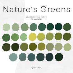 the cover of nature's greens by kostaia, featuring green circles and white background