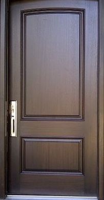 a close up of a door with a handle on the front and side paneling