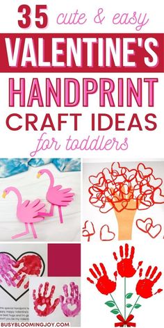 valentine's handprint craft ideas for toddlers that are fun and easy to make