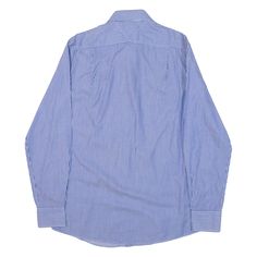 Item is in good used condition. >Size: S >Armpit To Armpit: 20" >Armpit To Cuff: 20" >Collar To Hem: 30" Light Blue Cotton Business Top, Blue Cotton Tops With Spread Collar, Blue Cotton Dress Shirt With Spread Collar, Blue Cotton Business Shirt, Blue Cotton Top With Spread Collar, Blue Collared Shirt With Vertical Stripes, Tommy Hilfiger Blue Collared Shirt, Cheap Blue T-shirt With Contrast Stripes, Slim Fit Mens Shirts