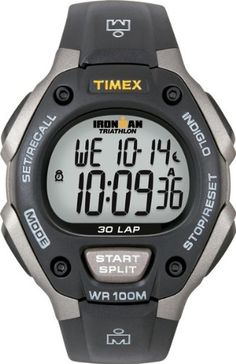 Timex Men's T5E901 Ironman Classic 30 Gray/Black Resin St... https://www.amazon.com/dp/B000AYTYLW/ref=cm_sw_r_pi_dp_U_x_6e6tBbJJ2GDKG Mens Watches Affordable, Mens Fashion Watches, Mens Watches Black, Chronograph Watch Men, Garmin Watch